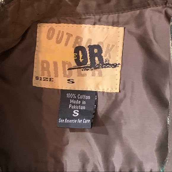 Outback Rider Mens Plaid Western Shirt Size Small Long Sleeve Double Pockets - Picture 2 of 6